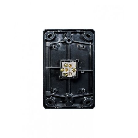 Puma - Switch Vertical 1 Gang, 10AX/16A 250V~  Black x10 - PUSWV1GBK