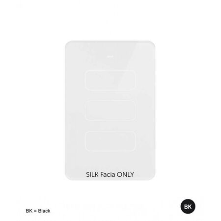 Senoa Accessibility Multi Purpose Switch 3 Button 10A Max 230V  Silk Facia Upgrade - White x1 - SNASGSF3