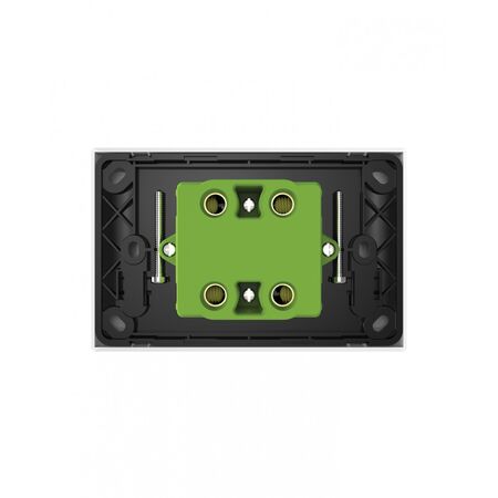 Snow Leopard - Switch Oven 45A 250V~ Double Pole, White Cover, White Grid, Horizontal  Black/Black x5 - SNSWDPOV45BBH