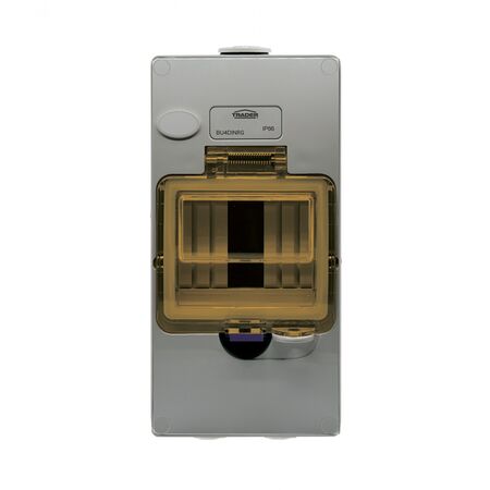 Buffalo -u00a0Enclosure DIN 4 Pole IP66 Chemical Resistant Grey  x1 - BU4DINRG