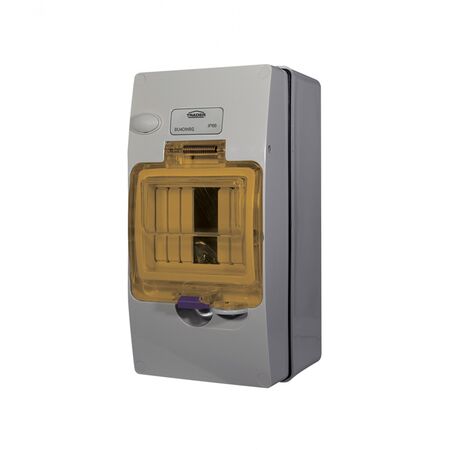 Buffalo -u00a0Enclosure DIN 4 Pole IP66 Chemical Resistant Grey  x1 - BU4DINRG