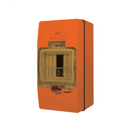 Buffalo -u00a0Enclosure DIN 4 Pole IP66 Chemical Resistant Orange  x1 - BU4DINRO