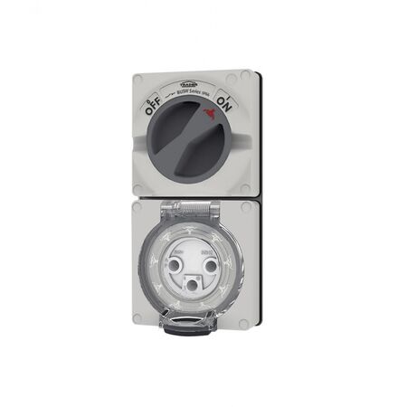 Buffalo -u00a0Combination Switched Socket IP66 32A 250V~ 3 Round Pin, Less Enclosure  x1 - BUC332LE