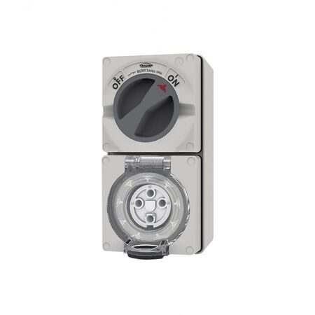 Buffalo - Combination Switched Socket IP66 10A 500V~ 4 Pin  x1 - BUC410