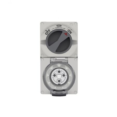 Buffalo -u00a0Combination Switched Socket IP66 10A 500V~ 4 Pin, Less Enclosure  x1 - BUC410LE