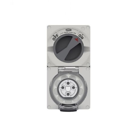 Buffalo -u00a0Combination Switched Socket IP66 20A 500V~ 4 Pin, Less Enclosure  x1 - BUC420LE