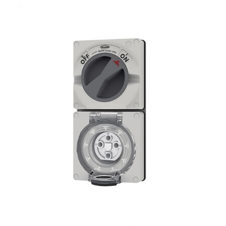 Buffalo -u00a0Combination Switched Socket IP66 20A 500V~ 4 Pin, Less Enclosure  x1 - BUC420LE