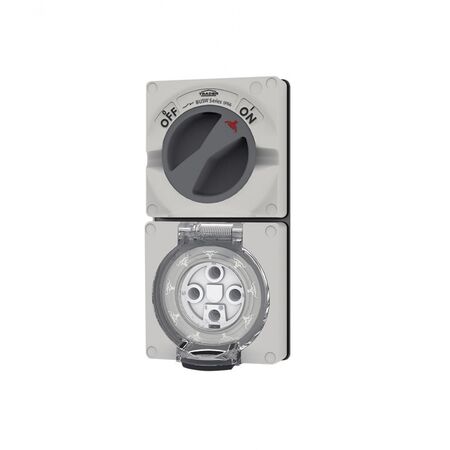 Buffalo -u00a0Combination Switched Socket IP66 40A 500V~ 4 Pin, Less Enclosure  x1 - BUC440LE