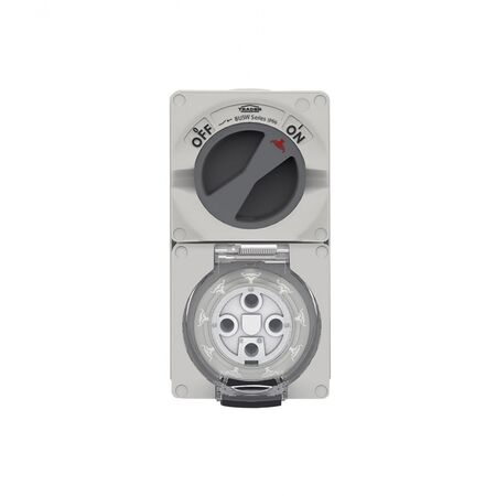 Buffalo -u00a0Combination Switched Socket IP66 50A 500V~ 4 Pin  x1 - BUC450