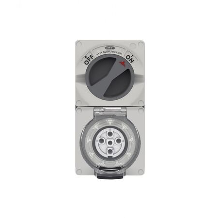 Buffalo -u00a0Combination Switched Socket IP66 10A 500V~ 5 Pin, Less Enclosure  x1 - BUC510LE