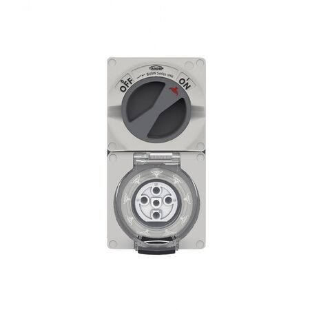 Buffalo -u00a0Combination Switched Socket IP66 20A 500V~ 5 Pin, Less Enclosure  x1 - BUC520LE