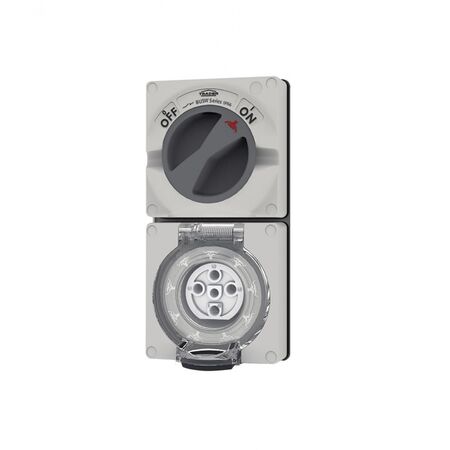 Buffalo -u00a0Combination Switched Socket IP66 20A 500V~ 5 Pin, Less Enclosure  x1 - BUC520LE