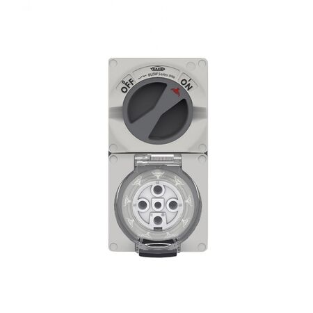 Buffalo -u00a0Combination Switched Socket IP66 32A 500V~ 5 Pin, Less Enclosure  x1 - BUC532LE