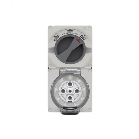 Buffalo -u00a0Combination Switched Socket IP66 50A 500V~ 5 Pin, Less Enclosure  x1 - BUC550LE