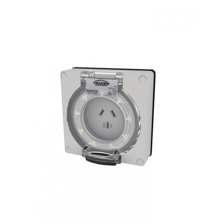 Buffalo -u00a0Socket IP66 10A 250V~ 3 Flat Pin, Less Enclosure  x1 - BUSO310LE