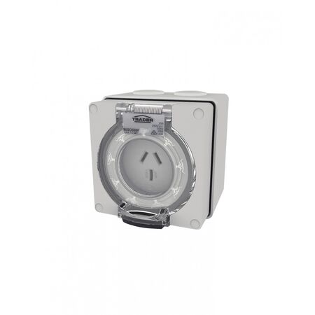 Buffalo -u00a0Socket IP66 20A 250V~ 3 Flat Pin  x1 - BUSO320F