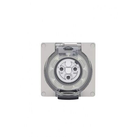 Buffalo -u00a0Socket IP66 20A 250V~ 3 Round Pin, Less Enclosure  x1 - BUSO320LE