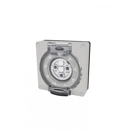 Buffalo -u00a0Socket IP66 20A 250V~ 3 Round Pin, Less Enclosure  x1 - BUSO320LE