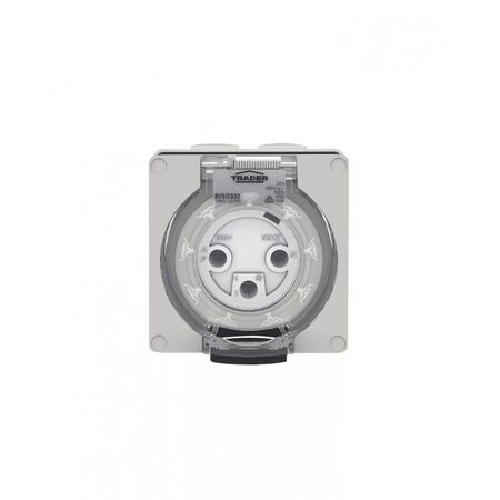 Buffalo - Socket IP66 32A 250V~ 3 Round Pin  x1 - BUSO332