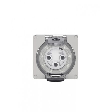 Buffalo -u00a0Socket IP66 32A 250V~ 3 Round Pin, Less Enclosure  x1 - BUSO332LE