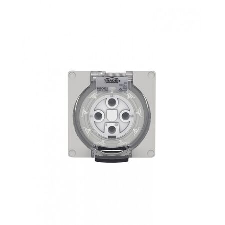 Buffalo -u00a0Socket IP66 32A 500V~ 4 Pin, Less Enclosure  x1 - BUSO432LE