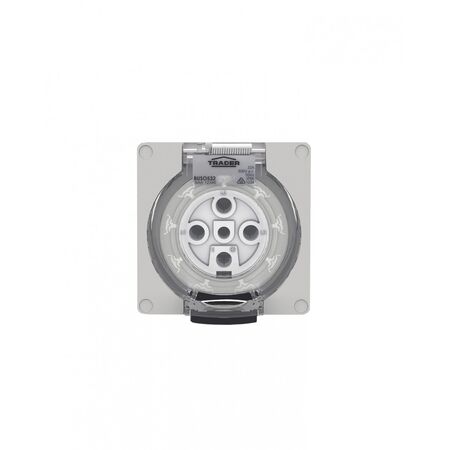 Buffalo -u00a0Socket IP66 32A 500V~ 5 Pin, Less Enclosure  x1 - BUSO532LE