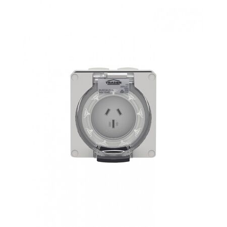 Buffalo - Socket Auto-Switched IP66 15A 250V~ 3 Flat Pin  x1 - BUSOAU315