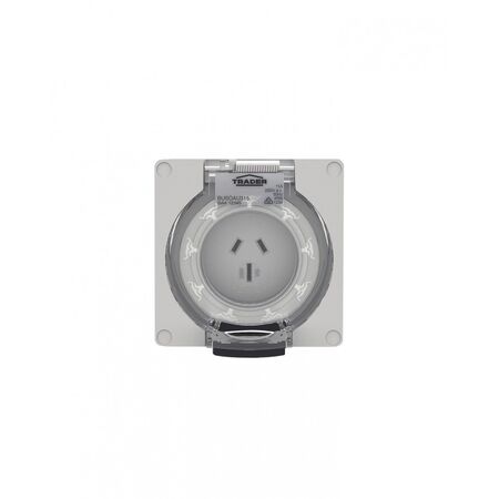 Buffalo -u00a0Socket Auto-Switched IP66 15A 250V~ 3 Flat Pin, Less Enclosure  x1 - BUSOAU315LE