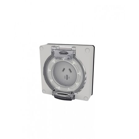 Buffalo -u00a0Socket Auto-Switched IP66 15A 250V~ 3 Flat Pin, Less Enclosure  x1 - BUSOAU315LE