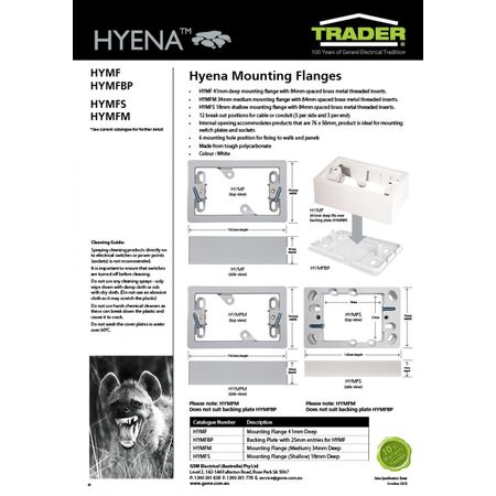 Backing Plate for HYMF only  x1 - HYMFBP