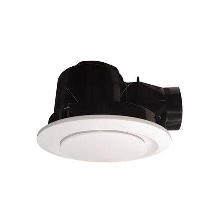 Falcon -u00a0Ceiling Exhaust Fan Ducted Small Round Fascia Cut Out 245mm Air Movement of 270 Cubic Metres per Hour No Kit Suits 100mm Duct 40 Watt Ball Bearing Motor  x1 - FNCEFDSR