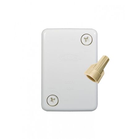 Junctionu00a0Box with 4 Loose Terminals Fast Fit Cover With Twister Connectors  x10 - HYJB4TFT