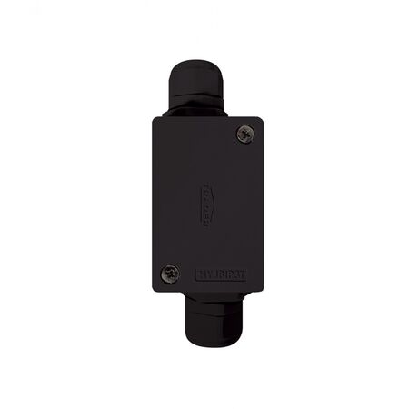 Hyena -u00a0Junction Box IP56 with 3 Fixed Terminals  Black x10 - HYJBIP3TBK