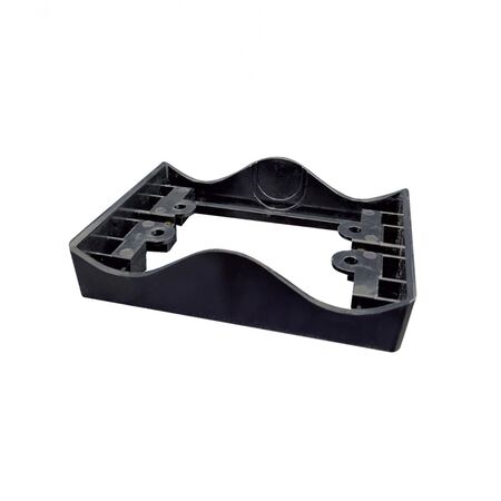 Hyena -u00a0Mounting Flange for Corrugated Surface 14mm Depth with 76mm Corrugation Wavelength  Black x10 - HYMFCORBK