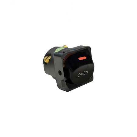 Meerkat -u00a0Switch Mechanism 32A 250V~, PUMA DOLLY SHAPE, (Labelled OVEN)  Black x5 - MESW32OVENBK