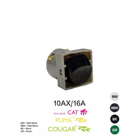 Meerkat - Switch Mechanism 10AX/16A 250V~  Black x50 - MESWBK