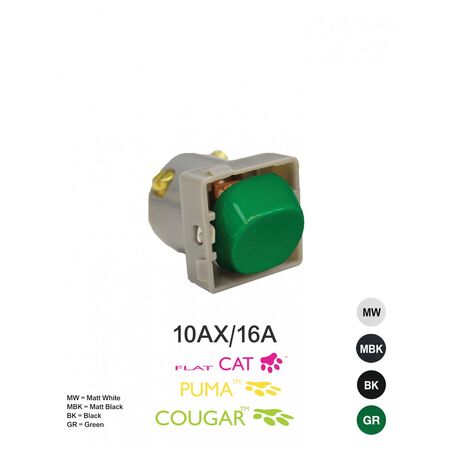 Meerkat - Switch Mechanism 10AX/16A 250V~  Green x50 - MESWGR