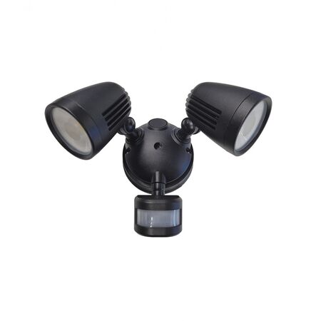 Scorpion - Spotlight, Twin 24 Watt LED 3 Colour 3K 4K 5K, Inbuilt Relay, Upgrade to Sensor with SCSPSENSOR/ BK  White x1 - SCSP24TWIN