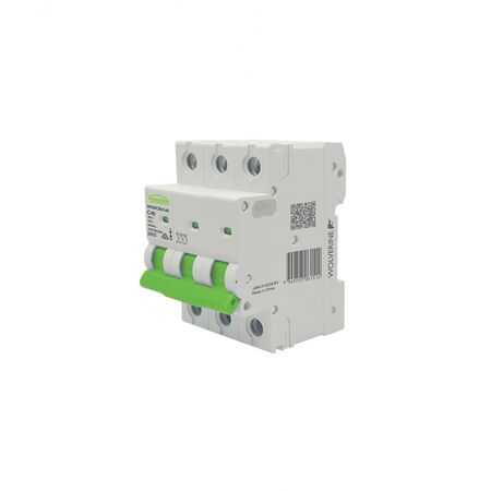 Wolverine -u00a0MCB Miniature Circuit Breaker 6kA 3 Pole 40 Amp C Curve 400V 415V ac 3 Module  x6340 - WOMCB6340