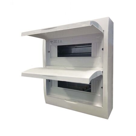 Wolverine -u00a0Switchboard Surface Mount 24 Way 100A 415V~ IP40 with White Door for Indoor Use  x1 - WOSB24
