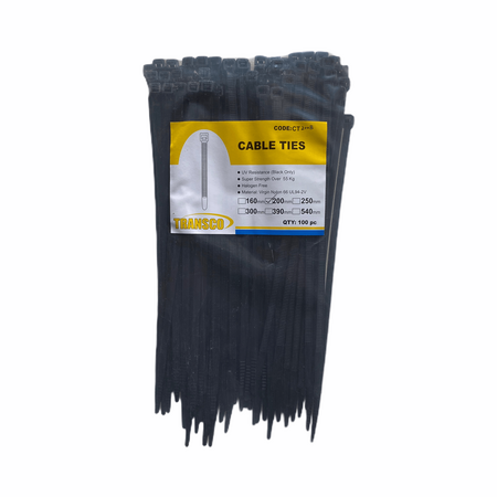 Cable Tie 200mm 100pc Black