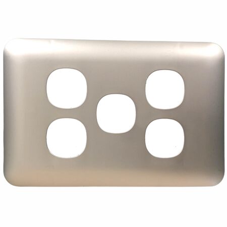 Switch 5 Gang Elite Silver Cover