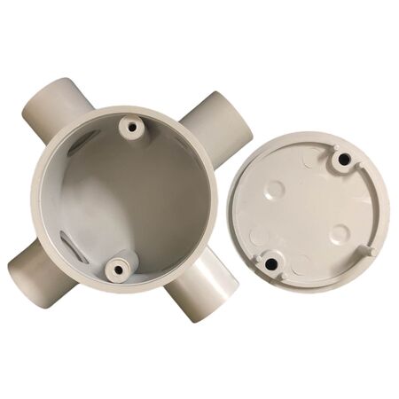 Junction Box 4 Way 25mm Shallow
