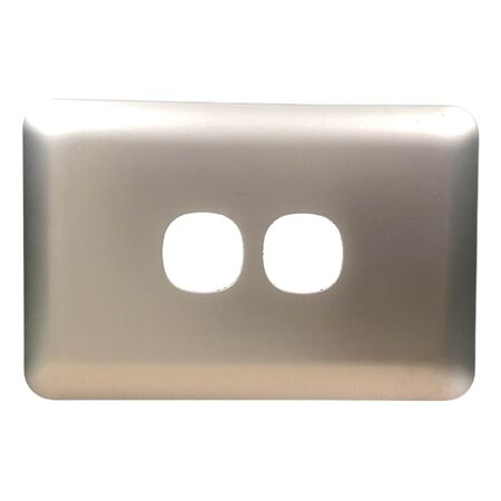 Switch 2 Gang Elite Silver Cover