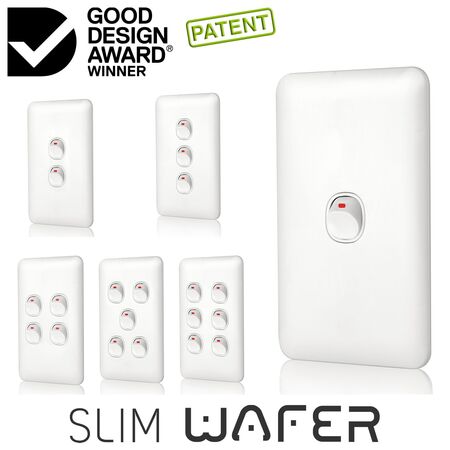 Switch 1 Gang 10 Amp Slim Wafer