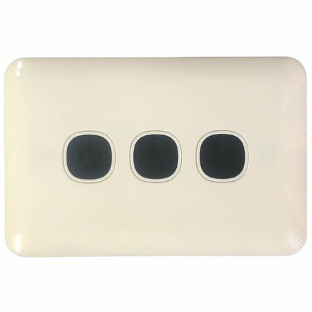 Switch 3 Gang 10 Amp Slim Wafer Body Cover