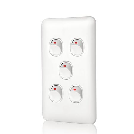 Switch 5 Gang 10 Amp Slim Wafer