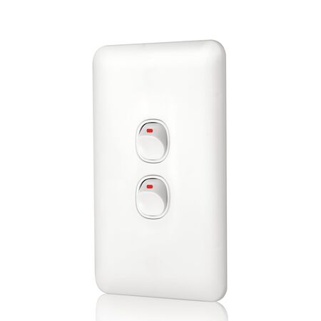 Switch 2 Gang 10 Amp Slim Wafer
