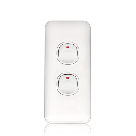 Architrave Switch 2 Gang Wafer
