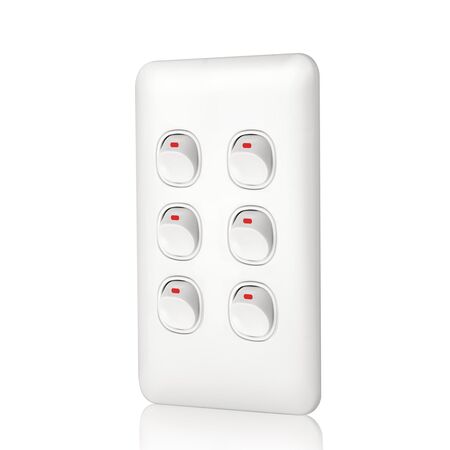 Switch 6 Gang 10 Amp Slim Wafer